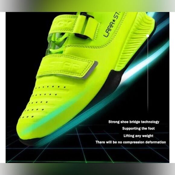 Lara Star Hook Loop Professional Male Powerlifting Shoes size 7 BLACK main image 10